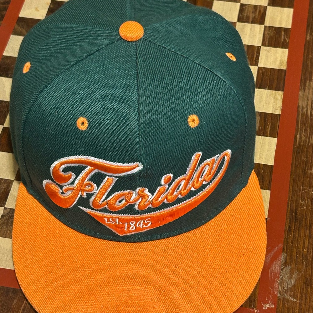Green and Orange Florida Snapback Hat